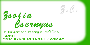 zsofia csernyus business card